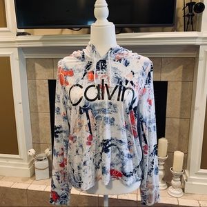 Calvin Klein Logo Long Sleeve Urban Crop Hoddie